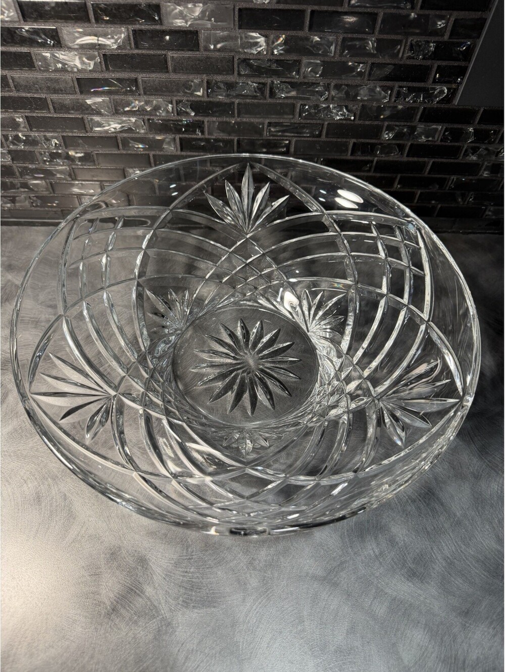 WATERFORD Marquis MAXIMILLION CENTERPIECE BOWL, Cut Lead Crystal, 12", ITALY